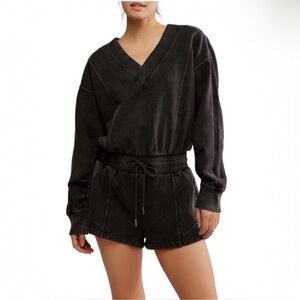 NWT FP Movement Free people intercept onsie washed black